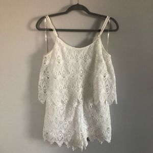 White Lace Romper